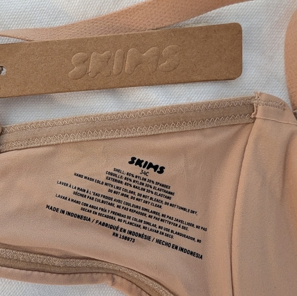 SKIMS Smoothing Intimates Strapless Bra Ba-Ban-2607 Clay 34C - Picture 7 of 7